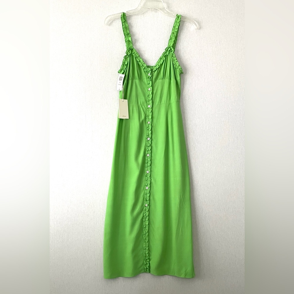 Aritzia Wilfred Lealia Ruffle Midi Dress Size 4 - Picture 2 of 12